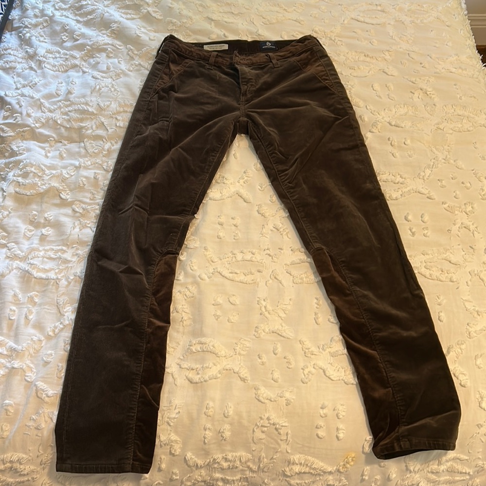 AG Stevie Ankle Jodhpur Brown Corduroy Pants